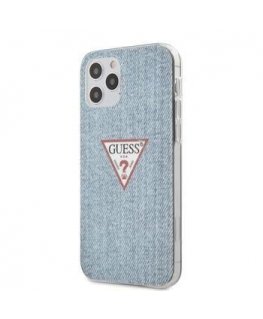 Guess GUHCP12MPCUJULLB iPhone 12/12 Pro 6.1 Inch Blue/Light Blue Hard Case Jeans Collection