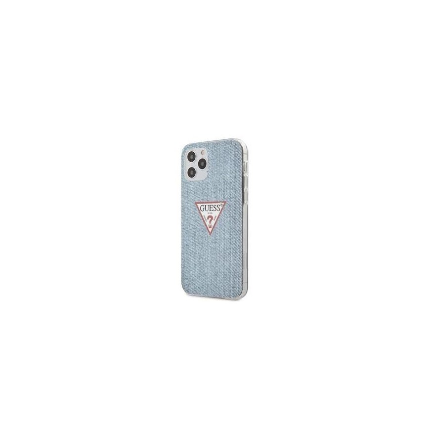 Guess GUHCP12MPCUJULLB iPhone 12/12 Pro 6.1 Inch Blue/Light Blue Hard Case Jeans Collection