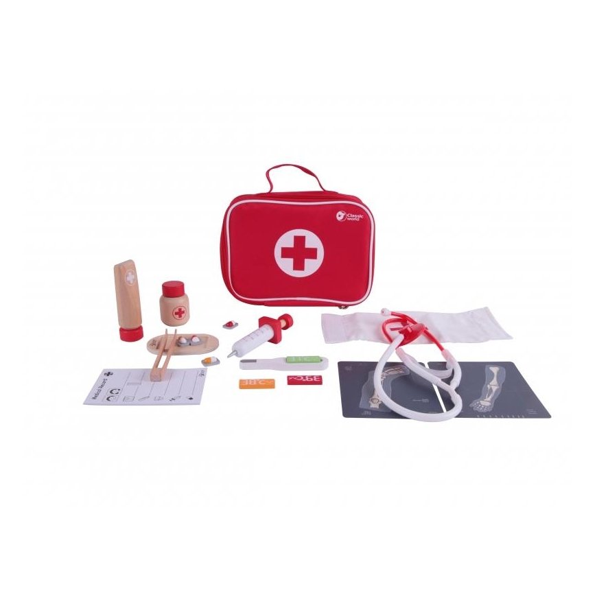 CLASSIC WORLD Little Doctor&39s Suitcase medinis rinkinys 19 vnt. – 3
