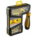 Topex screwdriver bits and sockets with handle, 68 pcs (39D346)