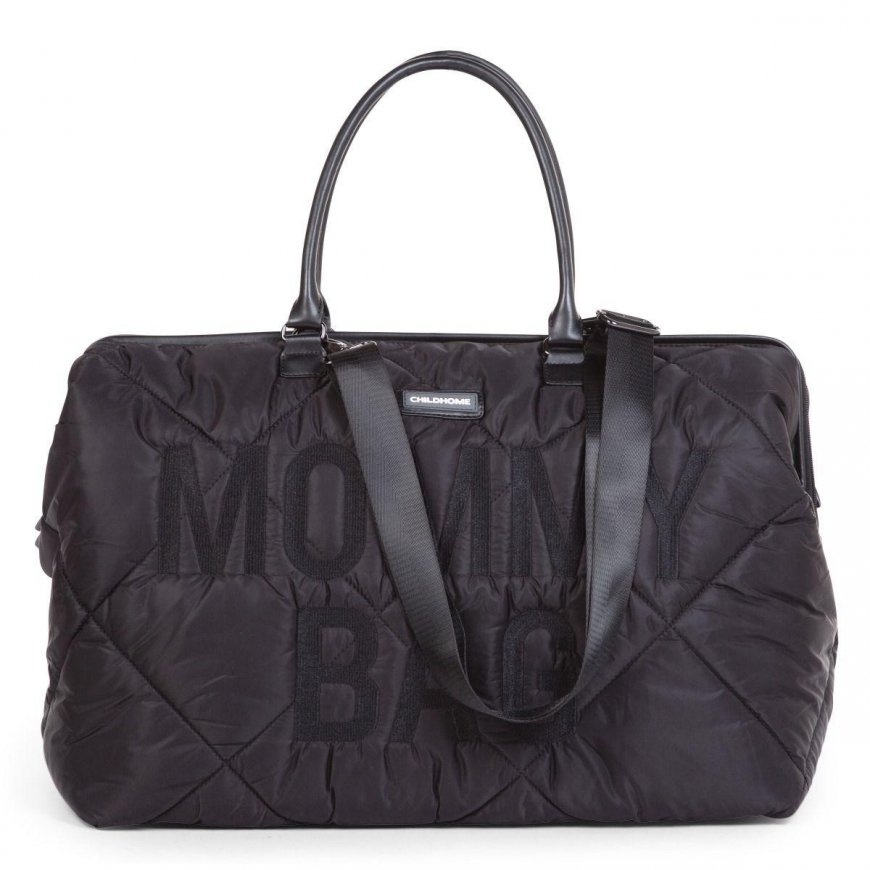 CHILDHOME DIDELIS MAMOS REIKMENŲ KREPŠYS MOMMY BAG, PUFFERED - Juodas – 2
