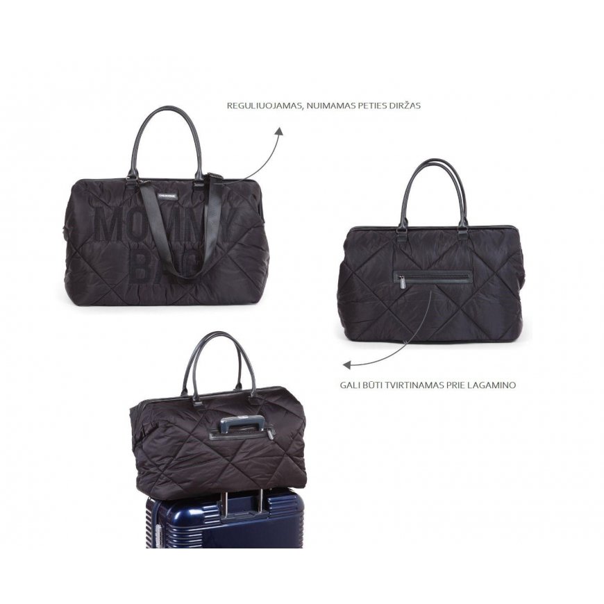 CHILDHOME MOMMY BAG, PUFFERED - Black – 5