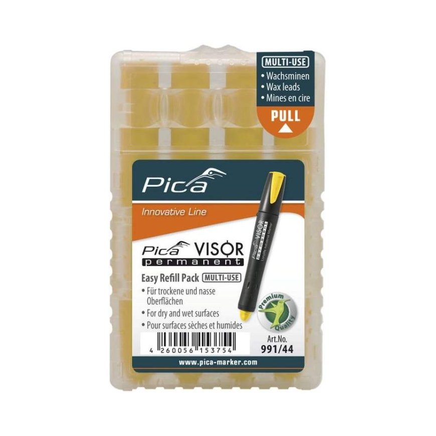 Pica VISOR permanent replacement refills yellow