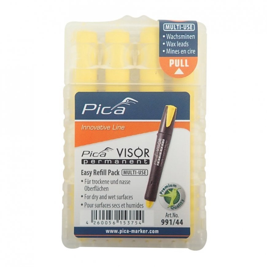 Pica VISOR permanent replacement refills yellow – 2