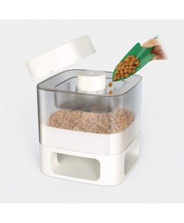 Media-Tech PET AUTO-BUFFET - Mechanical dry food dispenser for dogs or cats, controlled by the pet, white