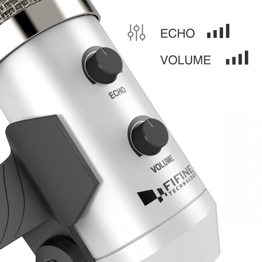 Fifine K056A Gaming Microphone | podcasts | streams | tripod | white – 5