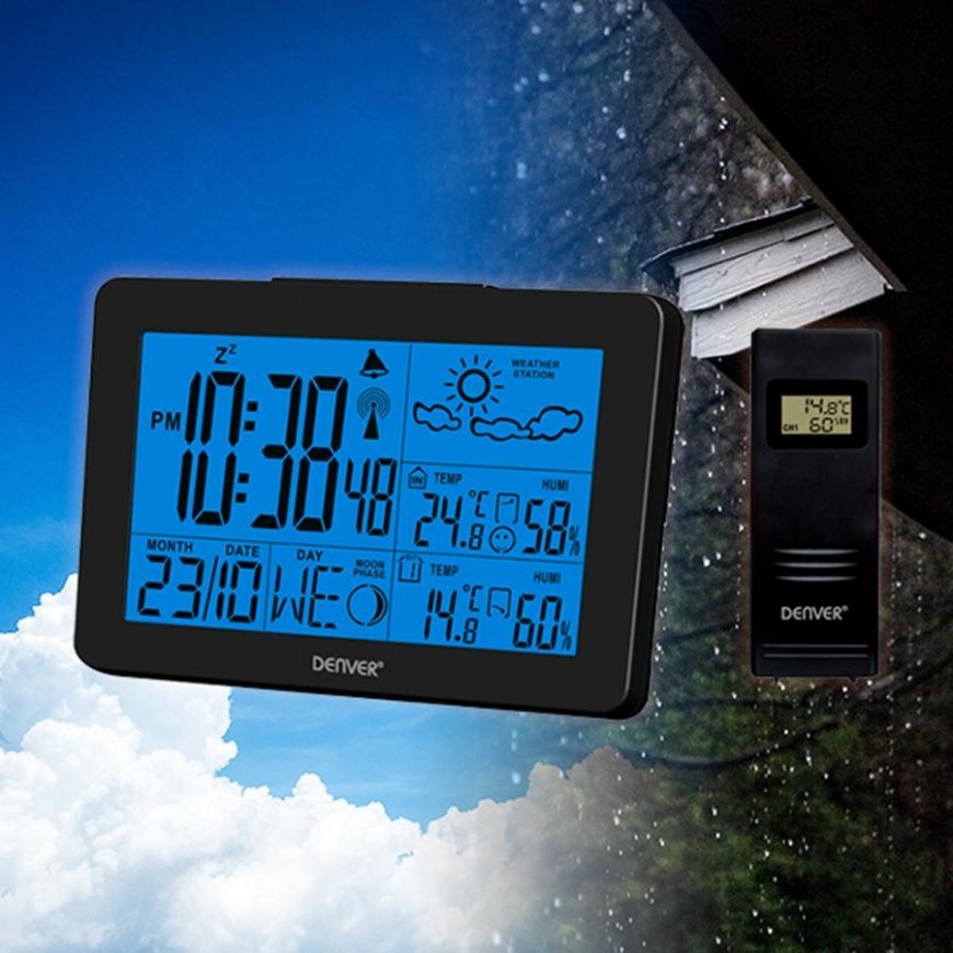 Denver WS-530BLACK digital weather station Black Battery – 2