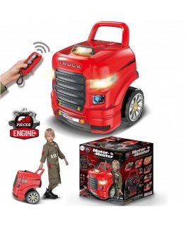 Woopie Jaunojo mechaniko sunkvežimio taisymo komplektas ir priedai 61 vnt.