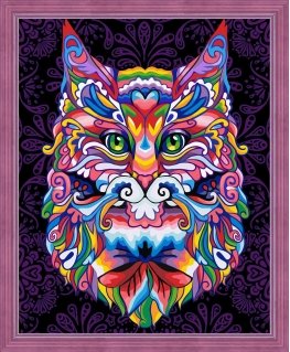 Beldizart (Nebegaminamas) Deimantinio dažymo rinkinys Mystical Cat 40х50 cm AZ-1596