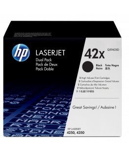 HP Toneris Juodas 42X skirta LaserJet 4250/4350 2-pack (2x20.000 pages)