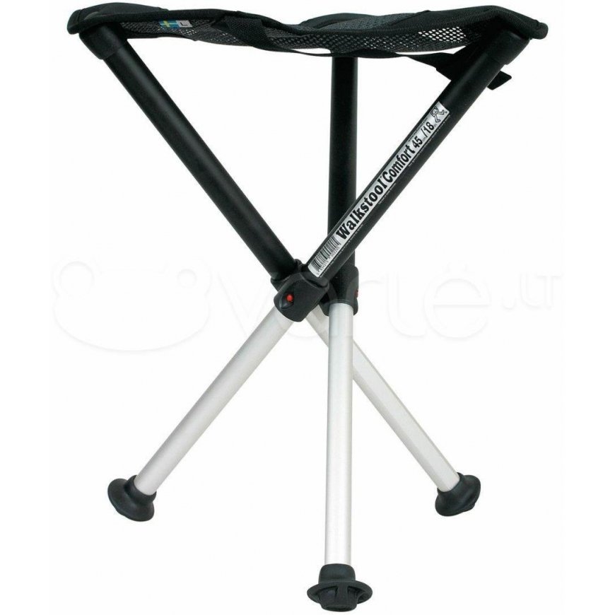 Walkstool COMFORT 45L camping chair Camping stool 3 leg(s) Juodas