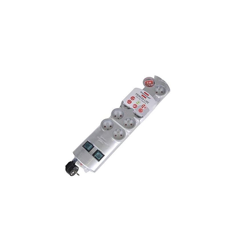 Power strip Brennenstuhl Primera-Line 10 sockets 2 m silver (1441030000) – 3