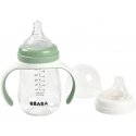 BEABA LEARNING BOTTLE-DRINKER 2IN1, 210 ML, SAGE Green BEABA LEARNING BOTTLE-DRINKER 2IN1, 210 ML, SAGE Green