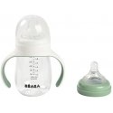BEABA LEARNING BOTTLE-DRINKER 2IN1, 210 ML, SAGE Green BEABA LEARNING BOTTLE-DRINKER 2IN1, 210 ML, SAGE Green