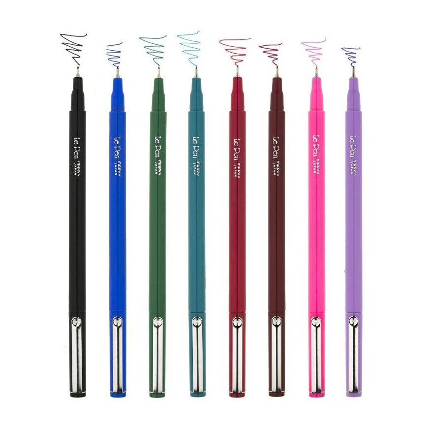 Marvy Uchida MARVY stylish pens with a thin tip "Le Pen" Basic, 10 pcs. – 2