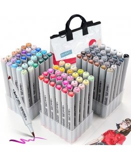 Double-sided markers - felt-tip pens ARRTX Oros, 90 colors