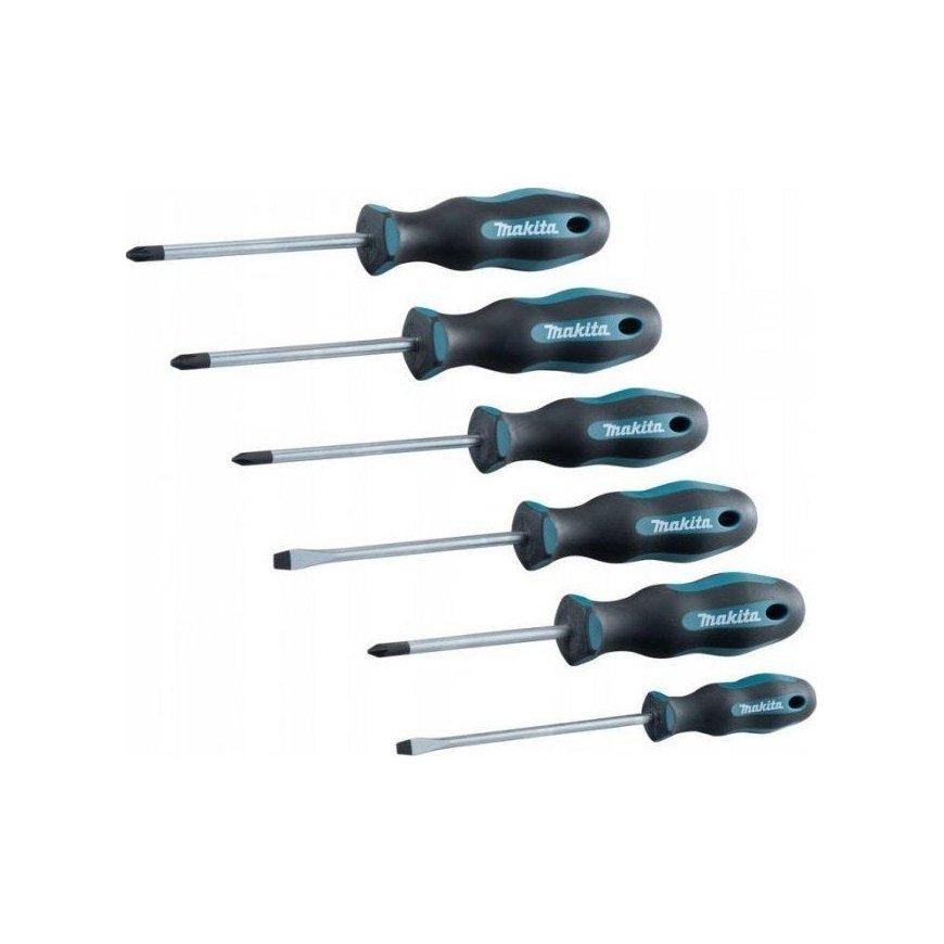 MAKITA Rinkinys WKRĘTAKÓW 6szt. (SL4,0 x 100 / SL5,5 x 100 / PH1 x 100 / PH2 x 100 / PZ1 x 80 / PZ2 x 100) – 2