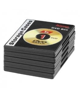 Hama DVD Jewel Cases, Pack of 5, black 1 levyt Musta