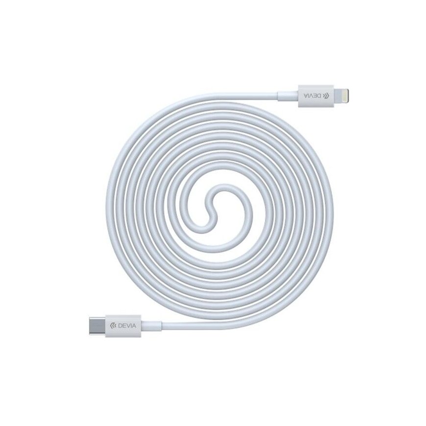 Devia Smart Series PD Cable skirta Tyep-C to Lightning (MFI) 18W baltas – 2