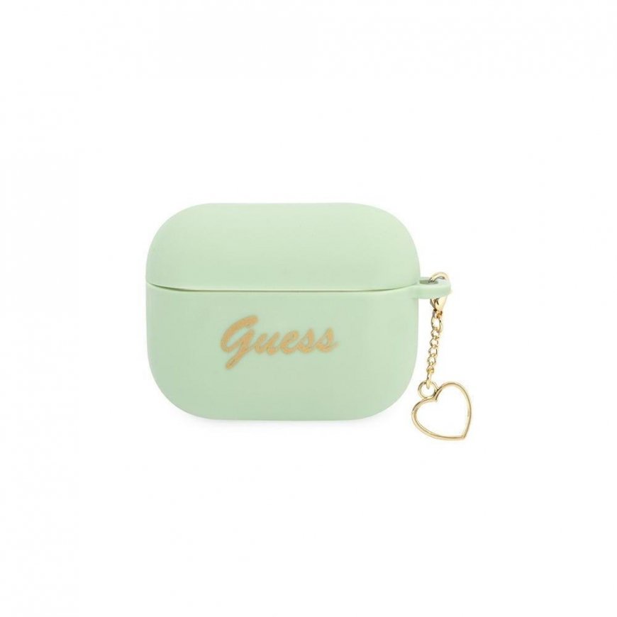 Guess Protective case silicone Charm Heart Collection for AirPods Pro green – 3