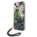 Case Guess GUOHCP14SHFLSB iPhone 14 6.1 inch Blue / Blue Hard Case Flower Strap Case Guess GUOHCP14SHFLSB iPhone 14 6.1 inch Blue / Blue Hard Case Flower Strap