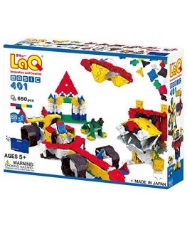 Japanese educational constructor "LaQ Basic401" - for constructing spatial models. 650 parts, 22 models
