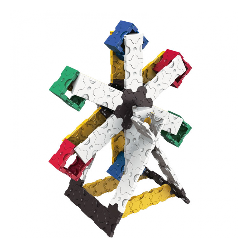Japanese educational constructor "LaQ Basic401" - for constructing spatial models. 650 parts, 22 models – 4
