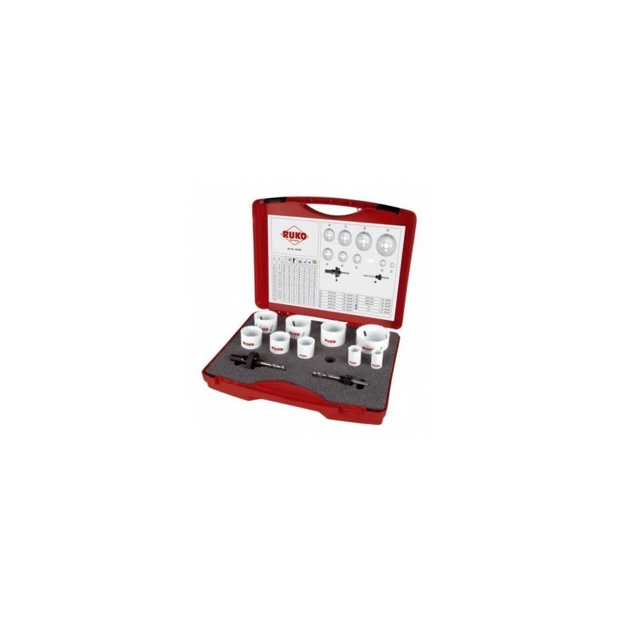 Drill bit set 19-64mm RUKO HSS Co8 – 2