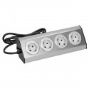 Orno Baldai, kitchen socket with Velcro fastener 4x2P + Z schuko, INOX with 1.5 m cable. Orno Baldai, kitchen socket with Velcro fastener 4x2P + Z schuko, INOX with 1.5 m cable.
