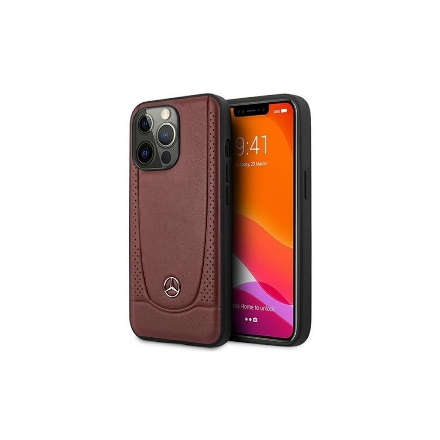 Mercedes MEHCP14MARMRE iPhone 14 Plus 6.7 inch Red / Red Hard Case Leather Urban Bengale – 2