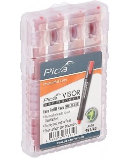 Pica VISOR permanent replacement refills red