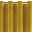 Minkšto ir blizgaus aksomo naktinė užuolaida Eurofirany SAMANTA 140X250 cm, kilpos/žiedai, spalva: garstyčių Minkšto ir blizgaus aksomo naktinė užuolaida Eurofirany SAMANTA 140X250 cm, kilpos/žiedai, spalva: garstyčių