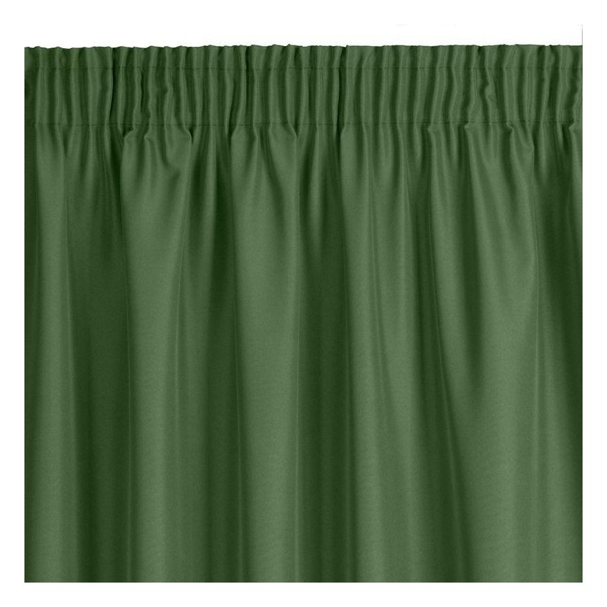 Eurofirany RITA Naktinė užuolaida iš lygaus audinio, 140X270 cm, juosta / tunelis / kabliukai, spalva: žalia – 4