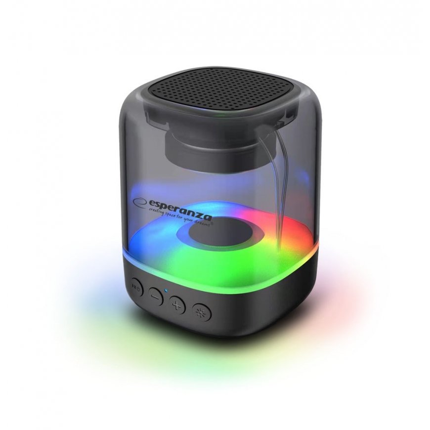 Esperanza EP154 BT FM LED RGB kõlar must 3W