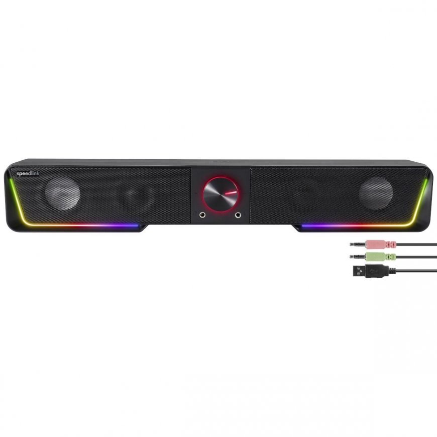 Namų kino sistema Speedlink GRAVITY RGB Stereo Soundbar - juoda – 2