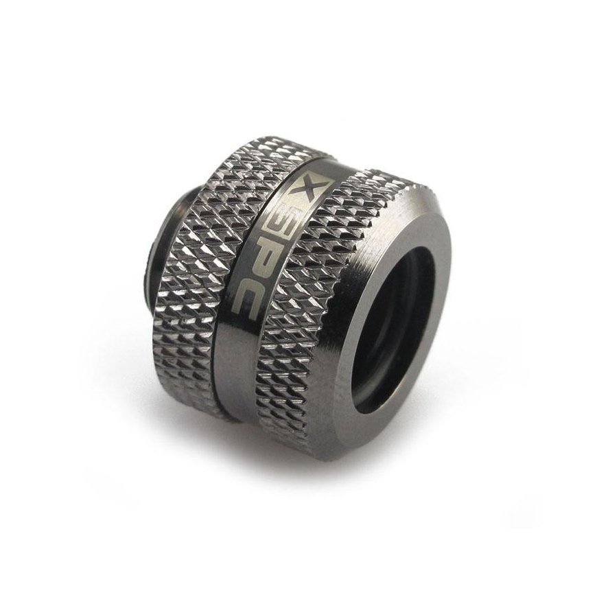 XSPC connector G1/4" to 14mm hard tube, black chrome - 8 pcs – 2