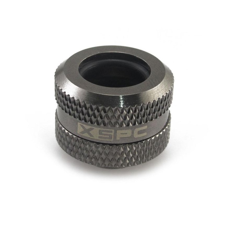 XSPC connector G1/4" to 14mm hard tube, black chrome - 8 pcs – 3