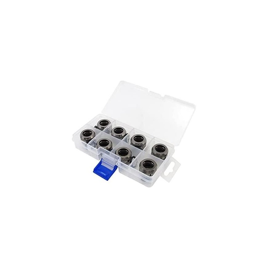XSPC jungtis G1/4" iki 14mm kieto vamzdelio, juodas chromas - 8 vnt – 5