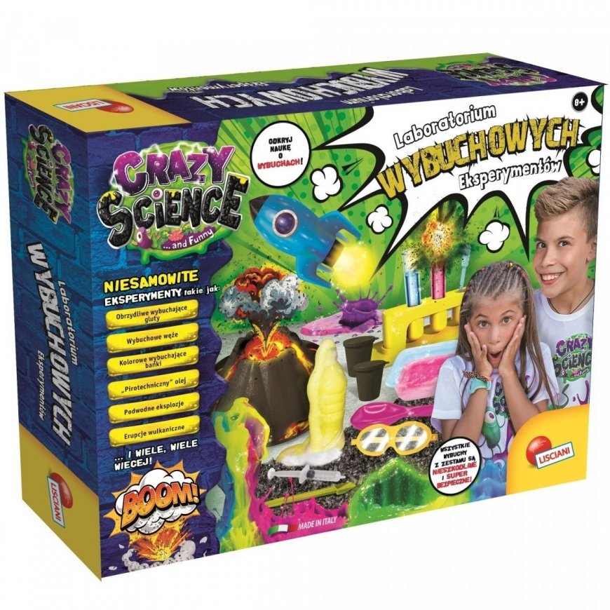 Lisciani Kit naukowy Crazy Science Laboratorium Wybuchowych Eksperymentów