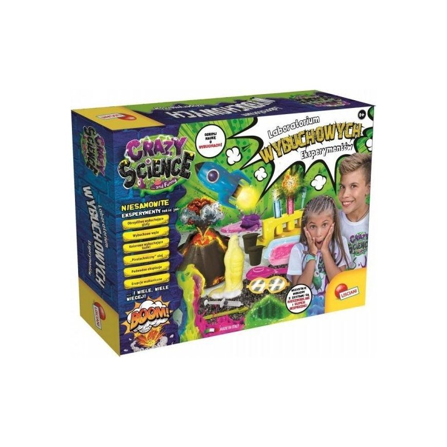 Lisciani Kit naukowy Crazy Science Laboratorium Wybuchowych Eksperymentów – 2