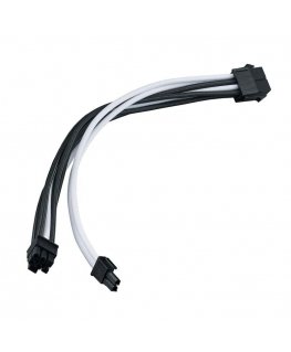 Silverstone PP07E-PCIBW 8-Pin PCIe to 6 +2-Pin PCIe Extension, 250mm Black/White