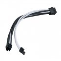Silverstone PP07E-PCIBW 8-Pin PCIe to 6 +2-Pin PCIe Extension, 250mm Black/White