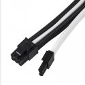 Silverstone PP07E-PCIBW 8-Pin PCIe iki 6 +2-Pin PCIe pailgėjimo, 250 mm juodos/baltos spalvos