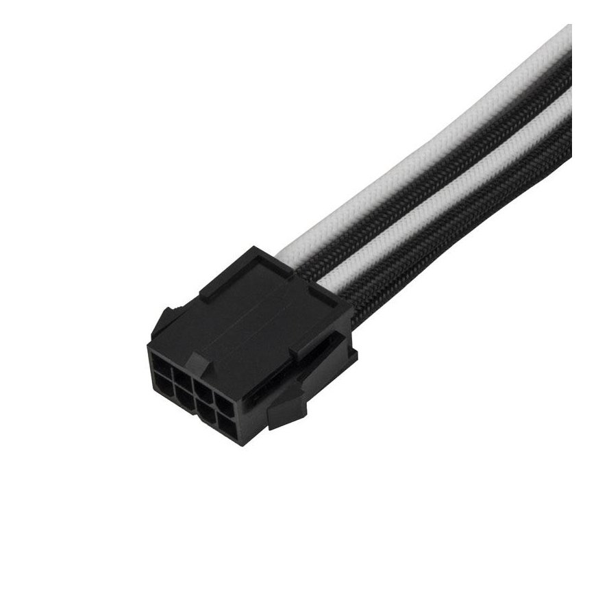 Silverstone PP07E-PCIBW 8-Pin PCIe iki 6 +2-Pin PCIe pailgėjimo, 250 mm juodos/baltos spalvos – 4