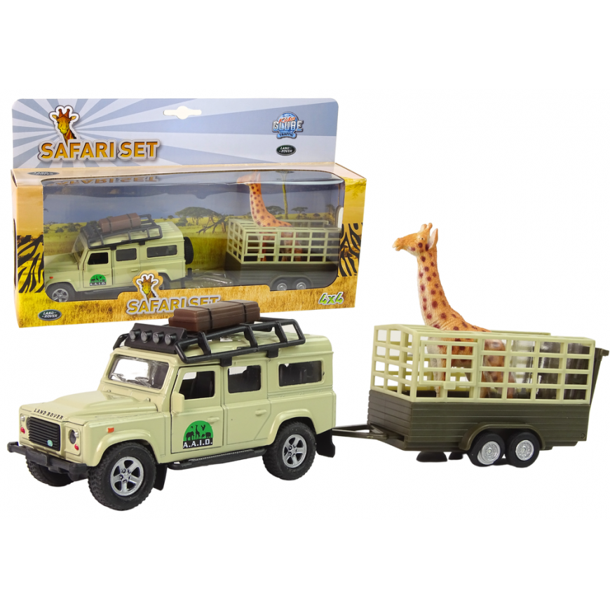 Lean Cars Hipo Land Rover su priekaba ir žirafa HIPO dėžėje – 2