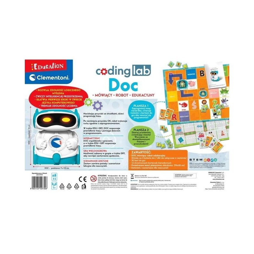 Doc - Mokomasis robotas mokantis programuoti - Clementoni 50730