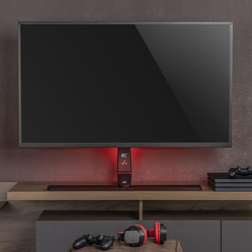 Laikiklis Nanors žaidimų monitoriaus stovas ekranas televizoriaus stovas stovas 32-55 colių RGB LED apšvietimo aukštis reguliuoj – 2