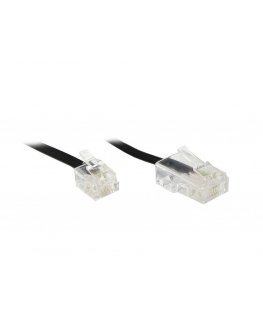 Alcasa RJ11 - RJ45, 6m Black
