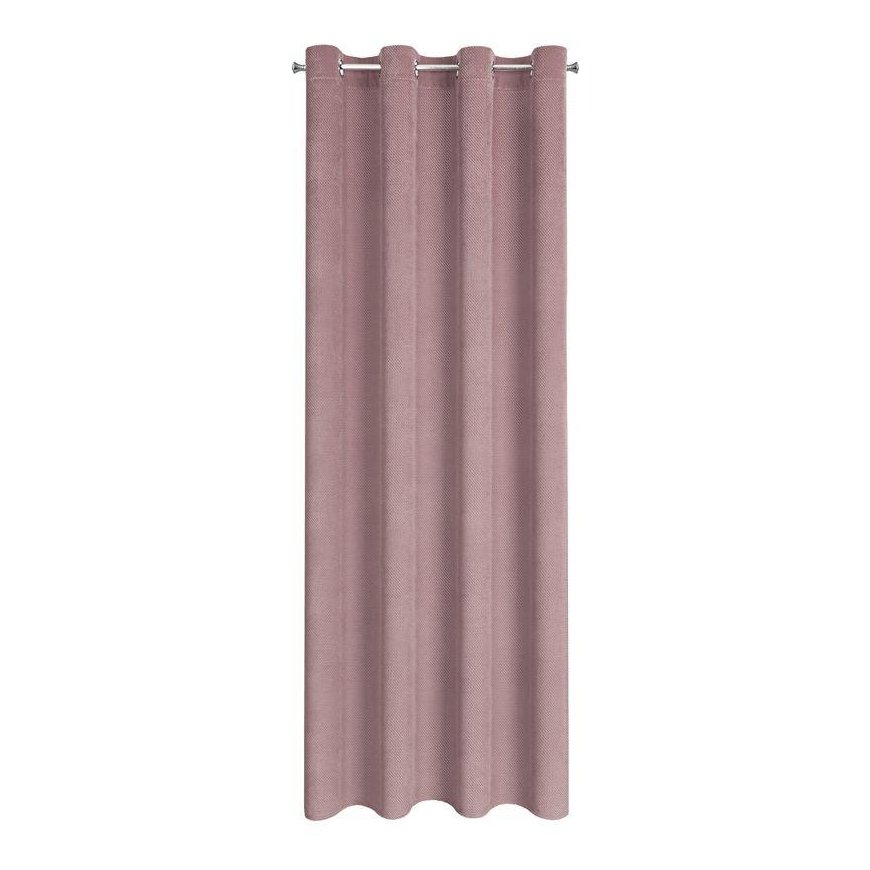 Eurofirany ELIZA Soft velvet night curtain with small pattern, 140X250 cm, loops/rings, color: powder – 4