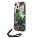 Dėklas Guess GUOHCP14MHFLSB iPhone 14 Plus 6,7 colio mėlynas / mėlynas kieto dėklo gėlių dirželis Dėklas Guess GUOHCP14MHFLSB iPhone 14 Plus 6,7 colio mėlynas / mėlynas kieto dėklo gėlių dirželis